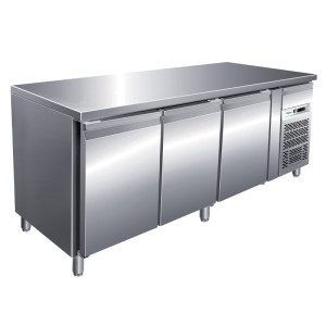 FORCAR Tavolo Refrigerato 3 Ante PA3100TN in Acciaio Inox 304 - Pasticceria e Pizzeria