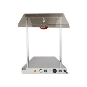 FORCAR Piano Caldo Inox con Cappotta - N° 1 Lampada a Infrarossi