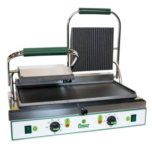 FIMAR Piastra Elettrica Doppia - Piano Liscio in Ghisa Cm 48 x 23