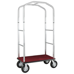 FORCAR Carrello Portavaligie in Acciaio Cromato - Portata Max Kg 150