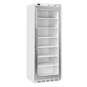 CoolHead Armadio Congelatore Verticale con Porta a Vetro QNG400 - Rivestimento in ABS - C