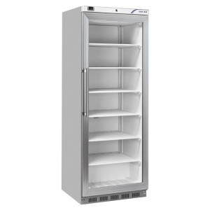 CoolHead Armadio Congelatore Verticale con Porta a Vetro QNXG400 - Rivestimento in Acciai
