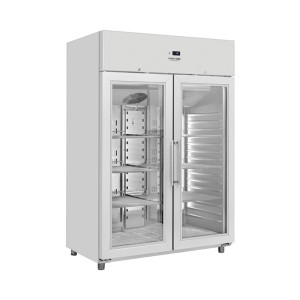 CoolHead Armadio Congelatore GN2/1 in Acciaio Inox - Doppia Porta con Triplo Vetro - Capa
