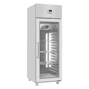 CoolHead Armadio Refrigerato GN2/1 in Acciaio Inox - Porta Singola con Triplo Vetro - Cap