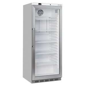 CoolHead Armadio Refrigerato Verticale con Porta a Vetro QRXG600 - Rivestimento in Acciai