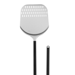 Gimetal Pala Pizza Rettangolare Semiforata 33 x 33 - Lunghezza Manico Cm 150