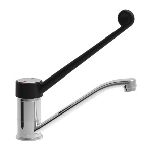 Amitek Miscelatore Monocomando RBT200B - Leva Clinica - Canna Dritta - Portata Max Lt/M