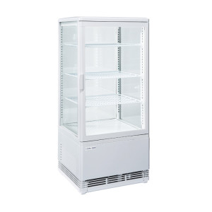 CoolHead Espositore Refrigerato RC78W con N° 4 Vetri- Gastronomia e Bibite - Capacità lt