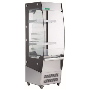 FORCAR Espositore Murale Verticale Refrigerato RTS180C - Acciaio Inox e Vetro - Capacit