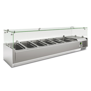 Klimaitalia Vetrina per Ingredienti Pizza RWX1500 - Capacità N° 5 GN1/3 + N° 1 GN1/2 Vaschet