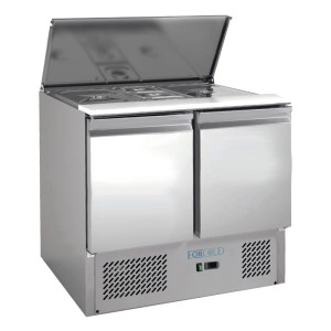 Forcold Saladette per Insalate e Ingredienti - N° 2 Ante con Coperchio Telescopico - Cap