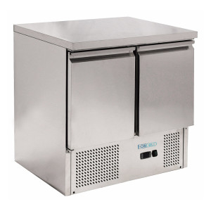 Forcold Saladette Refrigerata a 2 Ante e Piano Inox - Capacità lt 240
