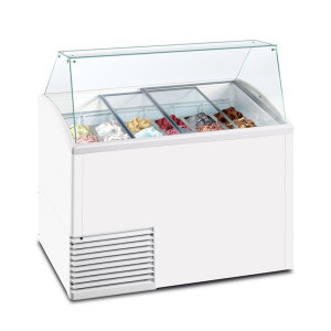 Framec Vetrina Gelateria con Sportelli Scorrevoli SLANT510 - Capacità N° 10 Vaschette L