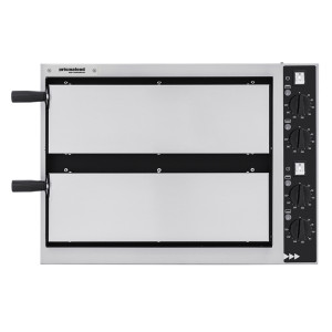 Prismafood Forno Pizza Elettrico SMALL BASIC 2/40 - Doppia Camera - N° 2 Pizze Cm Ø 32