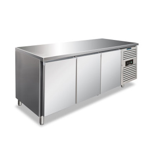 Klimaitalia Banco Congelatore Snack Inox AISI 304 con N° 3 Porte Cieche - Profondità Cm 60 -