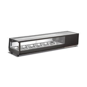 Klimaitalia Vetrina Espositiva Refrigerata per Sushi - Temp 0° +12°C - Capacità N° 6 Vaschet