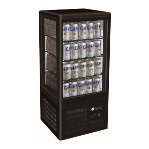 FORCAR Vetrina Refrigerata da Banco TCBD68B Black - Bibite e Lattine - Capacità Lt 68