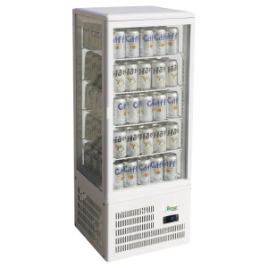 FORCAR Vetrina Refrigerata da Banco TCBD98 White - Bibite e Lattine - Capacità Lt 98