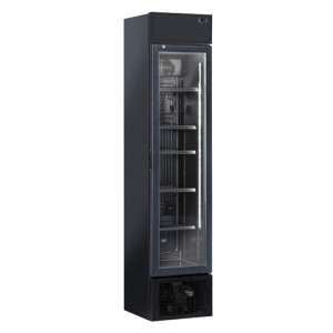 CoolHead Vetrina Refrigerata per Bibite TKG288CB in Acciaio Verniciato Nero con Opalina -