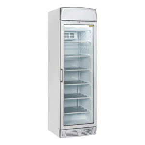 CoolHead Congelatore Verticale Statico TNG390C con N° 1 Porta a Vetro e Opalina - Bianco