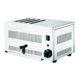 Beckers Toaster Professionale SV4 in Acciaio Inox - Capacità N° 4 Fette