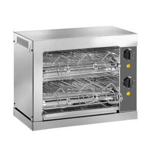 Amitek Tostiera Elettrica Professionale 6 Pinze TS6 con Resistenze al Quarzo