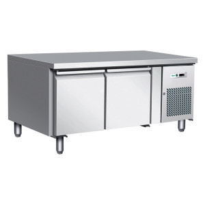 FORCAR Banco Refrigerato Gastronomia a 2 Porte - Altezza Cm 65 - Capacità lt 170 - Temp