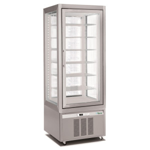 FORCAR Vetrina Congelatore per Pasticceria Gelateria - 4 Vetri Panoramici - Temp -15° -