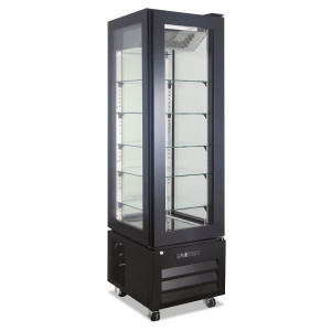 Klimaitalia Frigo Vetrina Pasticceria con Vetri Panoramici colore Nero - Temp +2° +8°C - Cap