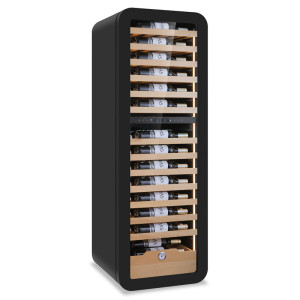 Klimaitalia Frigo Vini Ventilato VINARIUS62-BLK - Doppia Temperatura - Capacità Lt 258 / N°