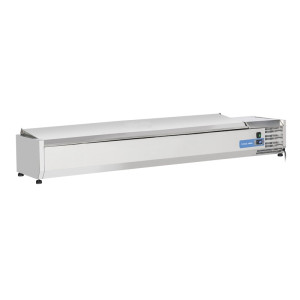 CoolHead Vetrina per Ingredienti Pizza con Coperchio in Acciaio Inox - Capacità n° 8 Baci