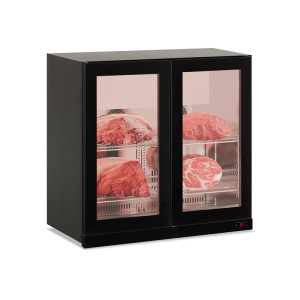 Klimaitalia Frigo Vetrina Pensile per Conservazione Carne Colore Nero - Temp -2° +10° con Te