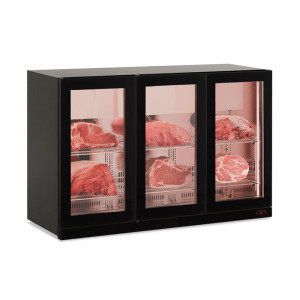 Klimaitalia Frigo Vetrina Pensile per Conservazione Carne Colore Nero - Temp -2° +10° con Te