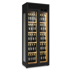 Klimaitalia Vetrina Refrigerata Vini WINELUX902-BLK - Doppia Anta a Vetro e Illuminazione In