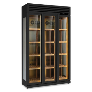Klimaitalia Vetrina Refrigerata Vini WINELUX135-BLK - Tripla Anta a Vetro e Illuminazione In
