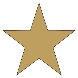 Weihnachtsaufkleber "Stern" gold glänzend