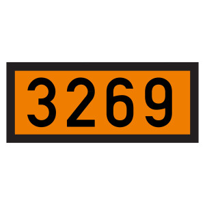 Warntafel 3269, orange, Folie, 300 x 120 mm, Einzeletikett