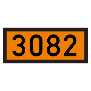 Warntafel 3082, orange, Folie, 300 x 120 mm, Einzeletikett