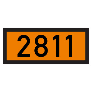 Warntafel 2811, orange, Folie, 300 x 120 mm, Einzeletikett
