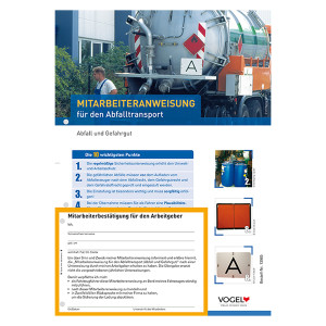Mitarbeiteranweisung für den Abfalltransport