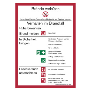 Brandschutzordnung DIN 14096 Teil A