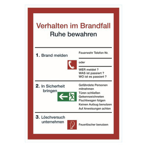Verhalten im Brandfall - Ruhe bewaren