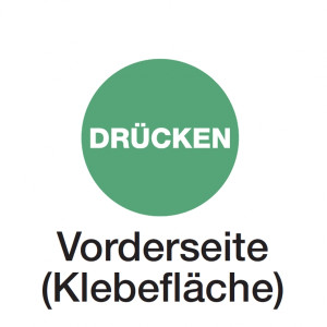 Doppelseitiges Türetikett "Drücken - Ziehen"
