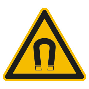 Warnung vor magnetischem Feld - Warnschild BGV A8 W13