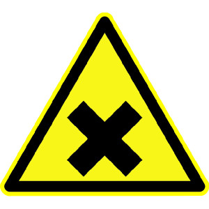 Warnung vor gesundheitsschädlichen und reizenden Stoffen - Warnschild BGV A8 W18