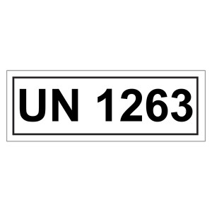 Gefahrzettel mit UN 1263