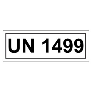 Gefahrzettel mit UN 1499