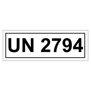 Gefahrzettel mit UN 2794