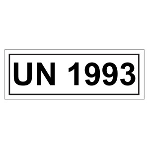 Gefahrzettel mit UN 1993