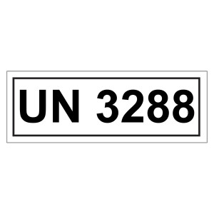 Gefahrzettel mit UN 3288
